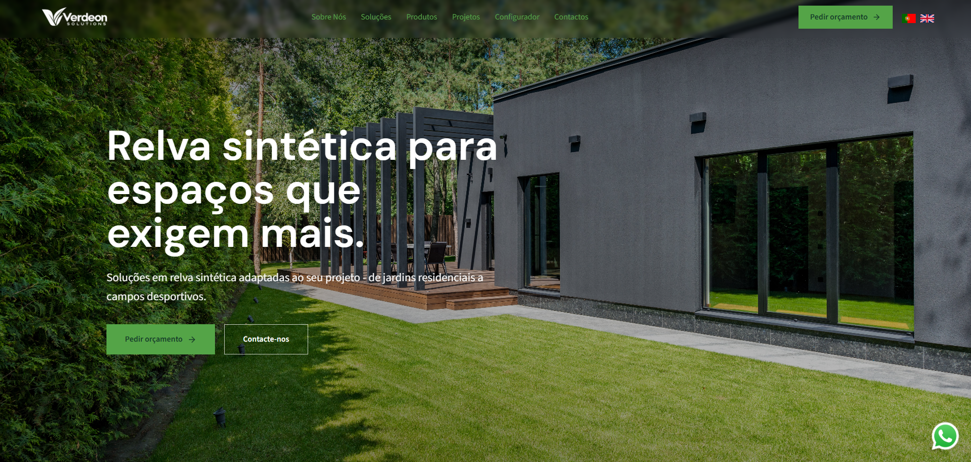 Website desenvolvido para Verdeon Solutions